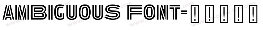 ambiguous font字体转换